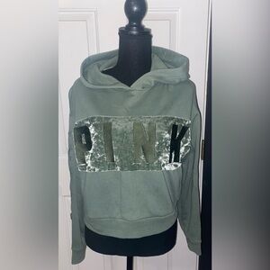 Olive Green Victoria Secret PINK Hoodie - Women’s Size XS [LIKE NEW Condition!]